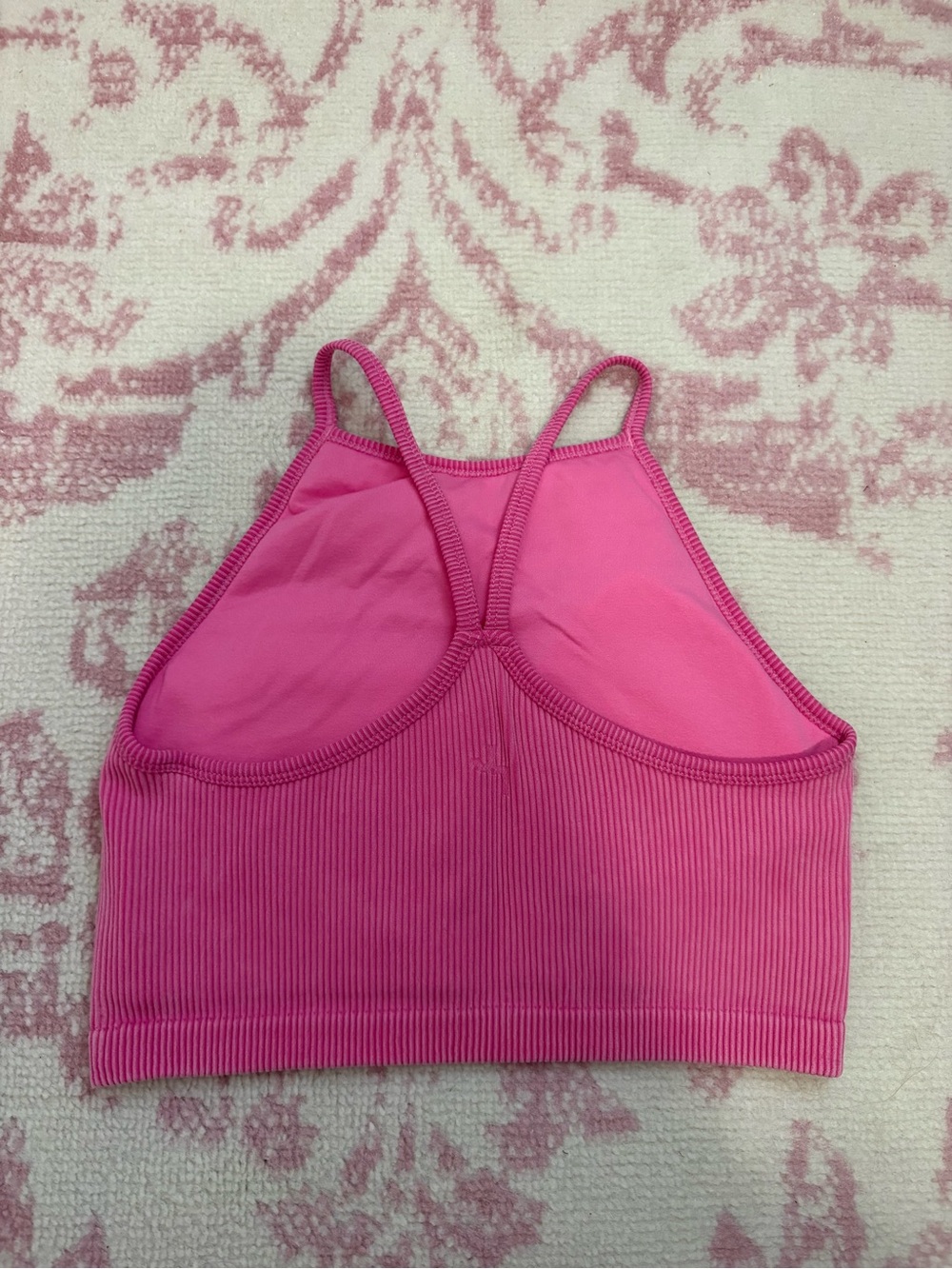 Target Pink Ribbed Crop Tank - Picture 2 of 3